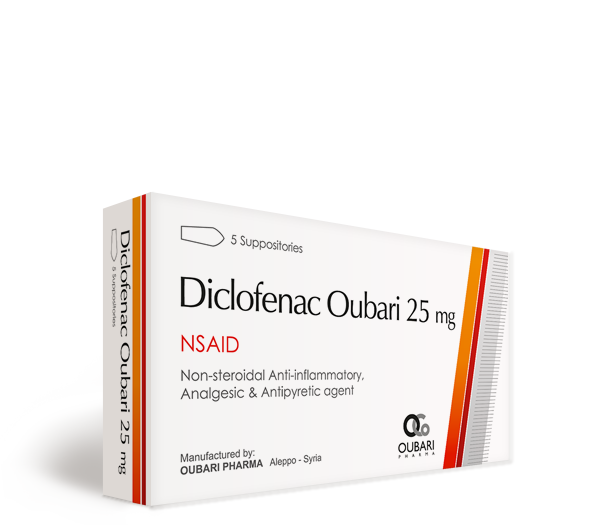 Diclofenac Oubari 25 mg – Suppositories