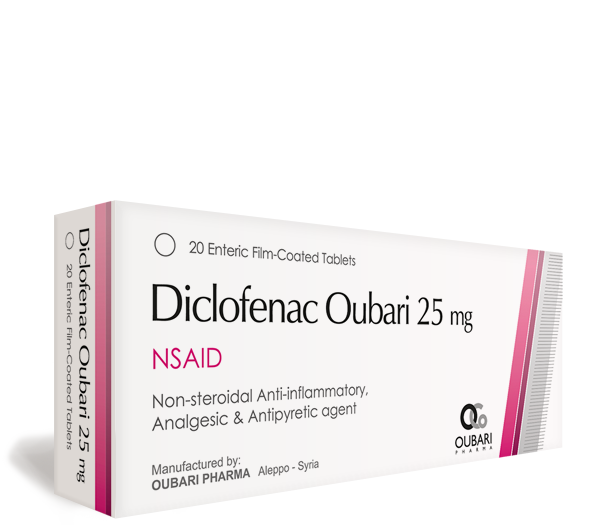 Diclofenac Oubari 25 mg – Tablets